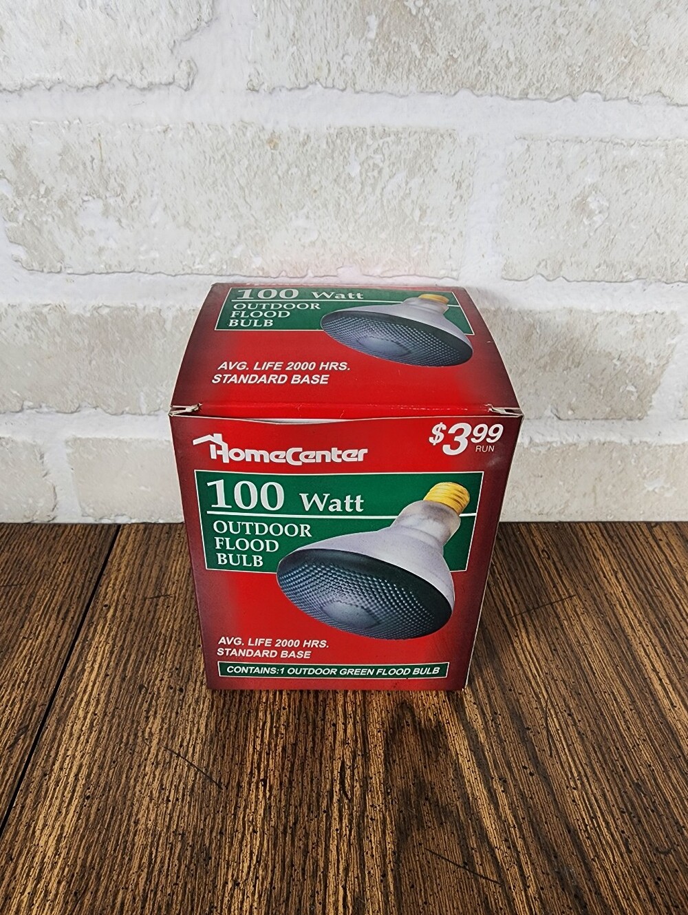 Lot of 3 - 100W Outdoor Green Flood Bulb HomeCenter NIB